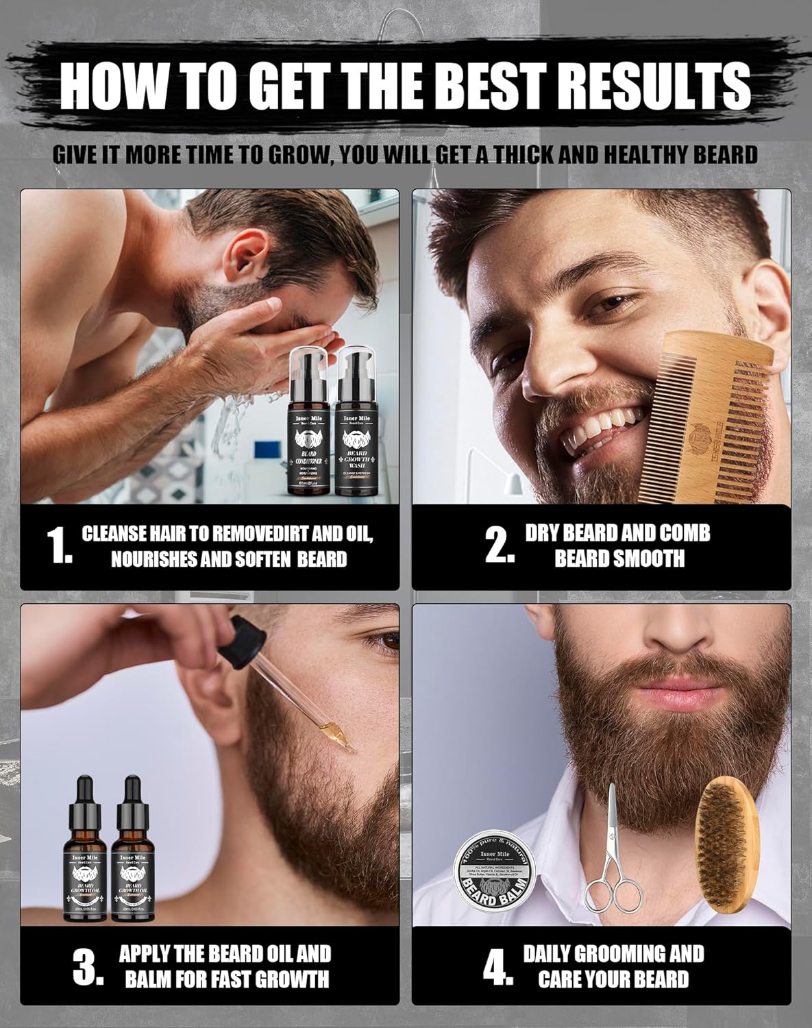 Beard Kit for Men Grooming & Care