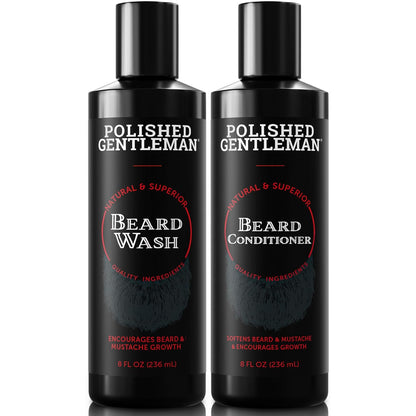 Polished Gentleman Beard Wash and Conditioner Set