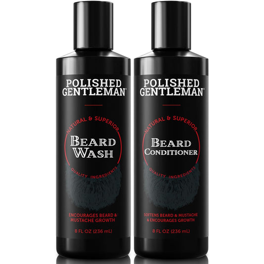 Polished Gentleman Beard Wash and Conditioner Set