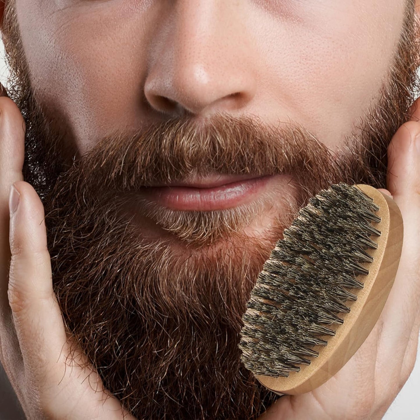 Beard Brush & Dual Beard Comb Set for Men