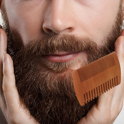 Beard Brush & Dual Beard Comb Set for Men