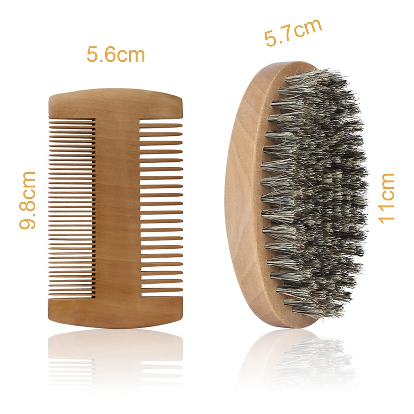 Beard Brush & Dual Beard Comb Set for Men